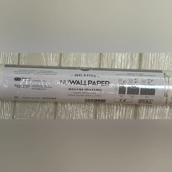 NuWallpaper NU2394 White Treetops Peel & Stick Wallpaper Roll - Picture 3 of 5